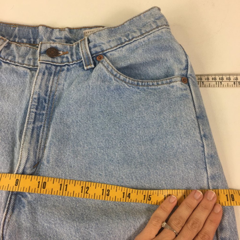 Vintage Levi's 912 Womens Orange Tab Jeans Slim - Picture 8 of 11